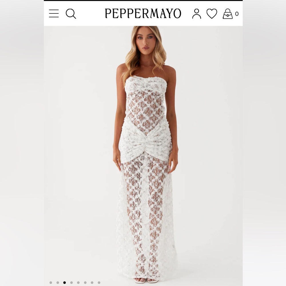 NWT Peppermayo Exclusive Ottilie Lace Maxi Dress US 6